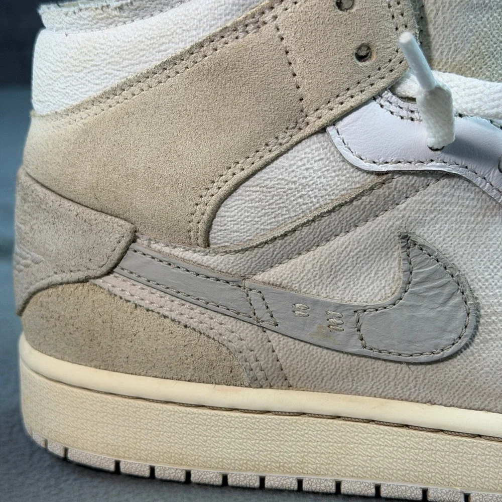 Nike Jordan 1 Mid SE Craft Inside Out White Grey Sail DM9652-120 Mens‎ 9.5